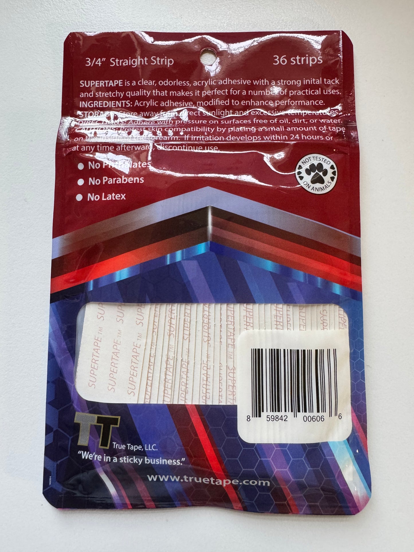 Supertape 3/4" Straight strip 36st.