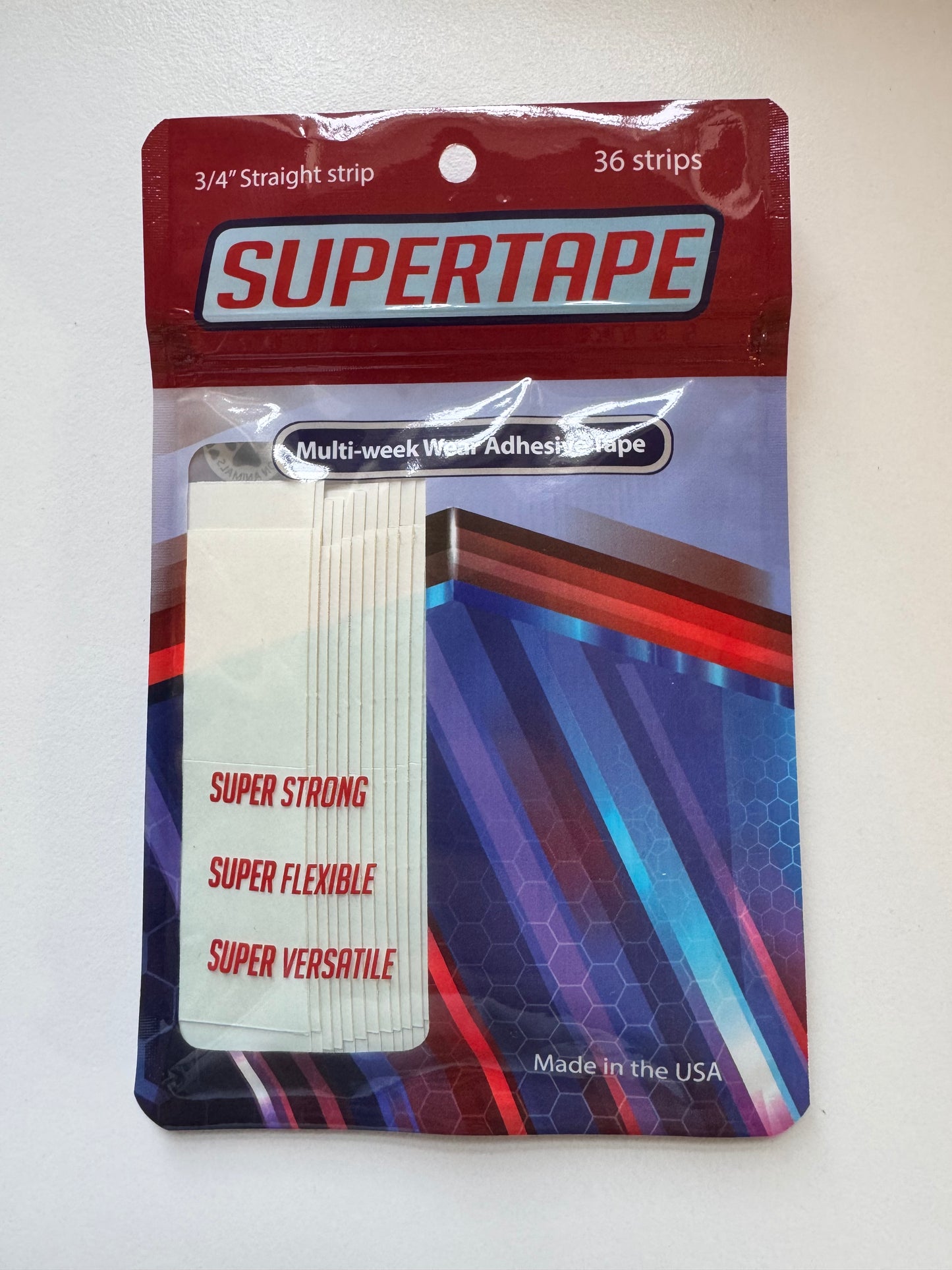 Supertape 3/4" Straight strip 36st.